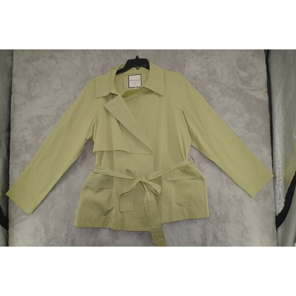 Bagatelle Collection Belted Lightweight Trench Jacket Sage Green Size L - Picture 5 of 7